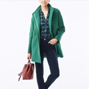 J Crew Kelly Green Wool Coat